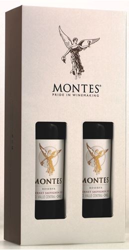Afbeelding van Montes Reserva Cabernet Sauvignon, 2 flessen in geschenkverpakking